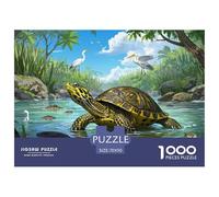 Yellow-headed Temple Turtle Jigsaw Puzzles Puzzles for Adults Kids. 1000 Pieces Impossible Challenge Toy Educational Games Home Decoration for Educational Games Gifts 70x50cm/1000pcs