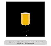 Yellow High Pressure Metal Valve Caps Tyre Valves and Inflation Pack Qty 100