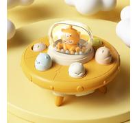 (yellow) Hit The Gopher Child Baby Parent-child Interactive Desktop Game Machine Hand-eye Training Hammer Percussion Toy
