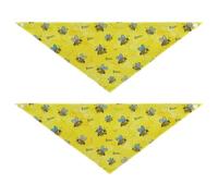 Yellow Honeycomb Bee Pattern 2 Pack Dog Bandanas Soft Dog Scarf Pet Accessories for Dogs Cats
