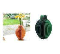 Yellow Honeycomb Paper Vase & Green Honeycomb Paper Vase Decor Bundle