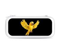 Yellow Indian Ringneck Parrot Bird Carry Case for Switch Carrying Cover Storage Bag Protective Accessories Travel White-Style