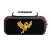 Yellow Indian Ringneck Parrot Bird Carry Case for Switch Hard Shell Protective Cover Pouch Travel Carrying with Handle