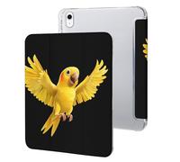 Yellow Indian Ringneck Parrot Bird Case Compatible for IPAD 10代 (10.9in) Tablet Cases Protective Stand Cover