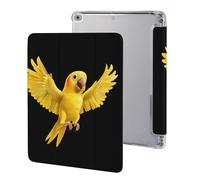 Yellow Indian Ringneck Parrot Bird Case Compatible for IPAD 2017/2018/Air1/Air2 (9.7in) Tablet Cases Protective Stand Cover