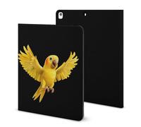 Yellow Indian Ringneck Parrot Bird Case Compatible for IPAD 2020 （10.2in） Tablet Cases Cover with Pencil Holder Auto Wake/Sleep