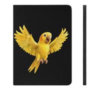 Yellow Indian Ringneck Parrot Bird Case Compatible for IPAD Air4/Air5 （10.9in） Tablet Cases Cover with Pencil Holder Auto Wake/Sleep
