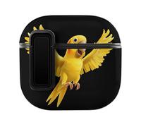 Yellow Indian Ringneck Parrot Bird Case Compatible with AirPods 4 Hard Earphone Case Protective Cover