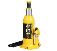 YELLOW JACKET 10 Ton Muti-Directional Welded Bottle Jack (20,000lb), Horizontal Bottle Jacks Use for Car, Pickup, Truck, RV, Auto Repair, Hydraulic Bottle Jack, Yellow
