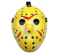 Yellow Jason Hockey Mask Friday 13th Halloween Adult Fancy Dress Horror Costume