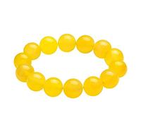 Yellow Jasper Cleansing Bracelet,Anti Fatigue Meditation Yellow Agate Bracelet,Healing Anxiety Chakra Bracelet Gifts Gemstone Beads Stretch Bracelet for Mother's Day Gifts (Yellow)