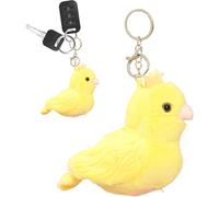 (Yellow) Keychain Parrot Plush,Keyrings Accessories Plush Backpack - Cute Anime Keychains, Exquisite Key Ring Bag Charm for Families, Lovers