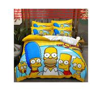 (Yellow, King(240x220cm)) Pattern Simpsons The Digital Print Duvet Cover Pillowcase Bedding Bedroom Set