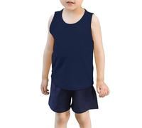 Yellow Kis Girls Summer Sleeveless Tank Top Pure Casual Basic Tee for Toddlers Kids Comfortable Breathable Soft Stretch (Navy-a, 2-3 Years)