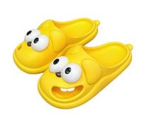 Yellow Kissing Slippers For Women uk, Funny Cute House Shoes Indoor Non-Slip Thick Sole Outdoor Comfortable Causal Big Eye Dog Tongue Slipper Platform Big Toe Teeth Print Slippers