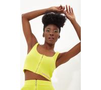 Yellow Knitted Rib Mini Skirt with a Front Zip House Of Holland Yellow L