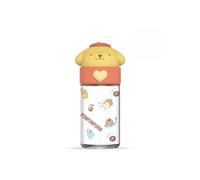 (Yellow) Kuromi Sanrio Cinnamoroll Melody Pompompurin Glass Water Bottle Portable Outdoor
