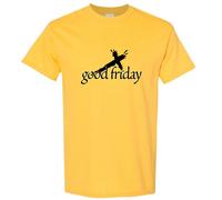 (Yellow, L) Easter Good Friday Cool Unique Jesus Christian God Cross Men T Shirt Tee Top