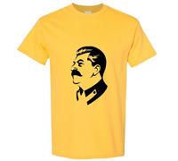 (Yellow, L) Joseph Stalin Soviet Union Russia USSR Socialist Communist Men T Shirt Tee Top