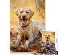 Yellow Lab 1000 Pieces Puzzles for Adults Cognitive Boost Mindful Escape Tight Lock (50x75cm)