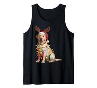 Yellow Lab Christmas Tree Light Pajama Labrador Dog Tank Top