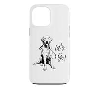 Yellow Lab “Let’s Go!” Design - Happy Yellow Lab Design Case for iPhone 13 Pro Max