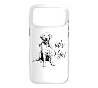 Yellow Lab “Let’s Go!” Design - Happy Yellow Lab Design Case for iPhone 17 Pro Max