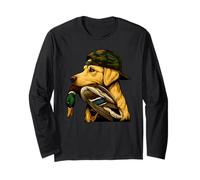 Yellow Labrador Hunting Hunter Dog Long Sleeve T-Shirt