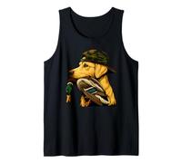 Yellow Labrador Hunting Hunter Dog Tank Top