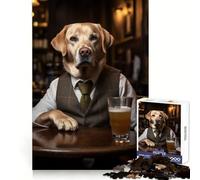 Yellow Labrador in The Pub Adult Jigsaw Puzzle1000 Pieces Mind Wellness Serene Activity Sharp Edges (38x26cm)