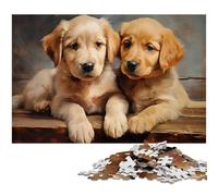 Yellow Labrador Puppies 1000 Pieces Puzzle Gifts Impossible Jigsaw Puzzles for Adults Interactive Family Game DIY Home Decor Brain Challenge Gift 1000 PCS(38x26cm)