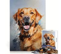 Yellow Labrador Retriever 1000 Pieces Puzzles for Adults Cognitive Boost Mindful Escape Tight Lock (38x26cm)