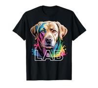 Yellow Labrador Retriever Colorful Lab Dog Lover T-Shirt