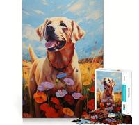 Yellow Labrador Retriever Jigsaw Puzzle1000 Pieces Brain Boosting Play Zero Gap Cozy Indoor Entertainment for All (38x52cm)