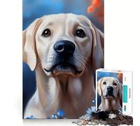 Yellow Labrador Retriever Jigsaw Puzzles 1000 Mind Skill Play Premium Laser Cut Quality Quiet Time Mind Exercise at Home (38x52cm)