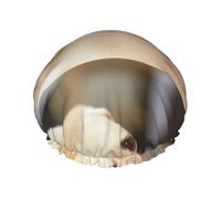 Yellow Labrador Retriever Print,Shower Cap Nightcap Double Layer Waterproof Elastic Bath Cap Reusable Hair Cap