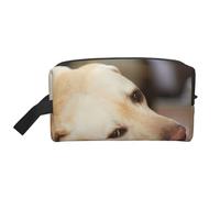 Yellow Labrador Retriever PrintLarge Capacity Cosmetic Organizer,Travel Makeup Bag for Women
