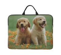 Yellow Labrador Retriever Puppies, 14 Inch Laptop Sleeve, Notebook Bag Laptop Case Sleeve Briefcase with Handle