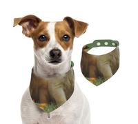 Yellow Labrador Retriever Puppies,Dog Bandanas Cotton Pet Scarf Adjustable Bibs for Pet,S