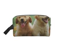 Yellow Labrador Retriever PuppiesLarge Capacity Cosmetic Organizer,Travel Makeup Bag for Women