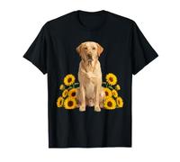 Yellow Labrador Retriever with Sunflowers T-Shirt