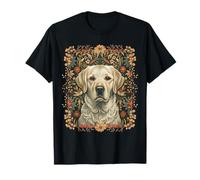 Yellow Labrador Vintage William Morris Style T-Shirt