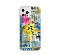 Yellow Landmark Travel New York City Art Work TPU Custom Compatible With iPhone 7 7S 8 SE 2020 X XR XS 11 12 13 14 15 16 16E Pro Max Plus Mini Bumper Case Design Personalised Name Cover Silicone