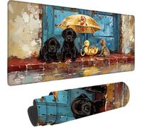 Yellow Large Mouse Mat 1200 x 600 x 3 mm, Extended Gaming Mouse Pad Animal Desk Mat With Stitched Edges, Adults Mousepad Non Slip Rubber Base, Waterproof Soft Cloth Desk Pad for Home Office Decor H-Y