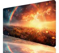 Yellow Large Mouse Mat 600x300x3mm, Sunset Gaming Mouse Pad, Extended Desk Mat with Stitched Edges, Waterproof Mousepad Improved Precision and Speed for Gaming Accessories and Desk Accessories C-7536