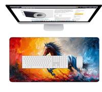 Yellow Large Mouse Mat 800x300x3 mm, Extended Gaming Mouse Pad Animal Desk Mat With Stitched Edges, Adults Mousepad Non Slip Rubber Base, Waterproof Soft Cloth Desk Pad for PC Office Decor, Gifts 5-9