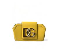 Yellow Leather Eyewear Case with Magnet- female- Dolce & Gabbana- Clutches- Yellow- ONE SIZE- Bags ONE SIZE
