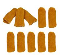 Yellow Leather Finger Guard Covers for Hand Quilting and Knitting Flexible Protective Enhances During Manual Work Leather Finger Guards