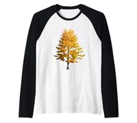 Yellow-Leaved Quaking Aspen Tree Raglan Baseball Tee