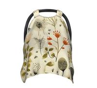 Yellow Leaves Chicken Baby Car Seat Canopy Cover, Multi Use Breathable Nursing Breastfeeding Covers for Mom Soft Stroller Sun Shade Newborn Shower Gift